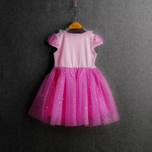 Elsa and Anna Sparkly Tutu Pink Dress - Picture 2 of 7